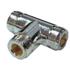 Adaptador conector triple N hembra en T